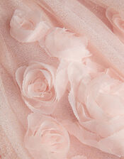 Baby Arabella 3D Roses Dress, Pink (DUSKY PINK), large