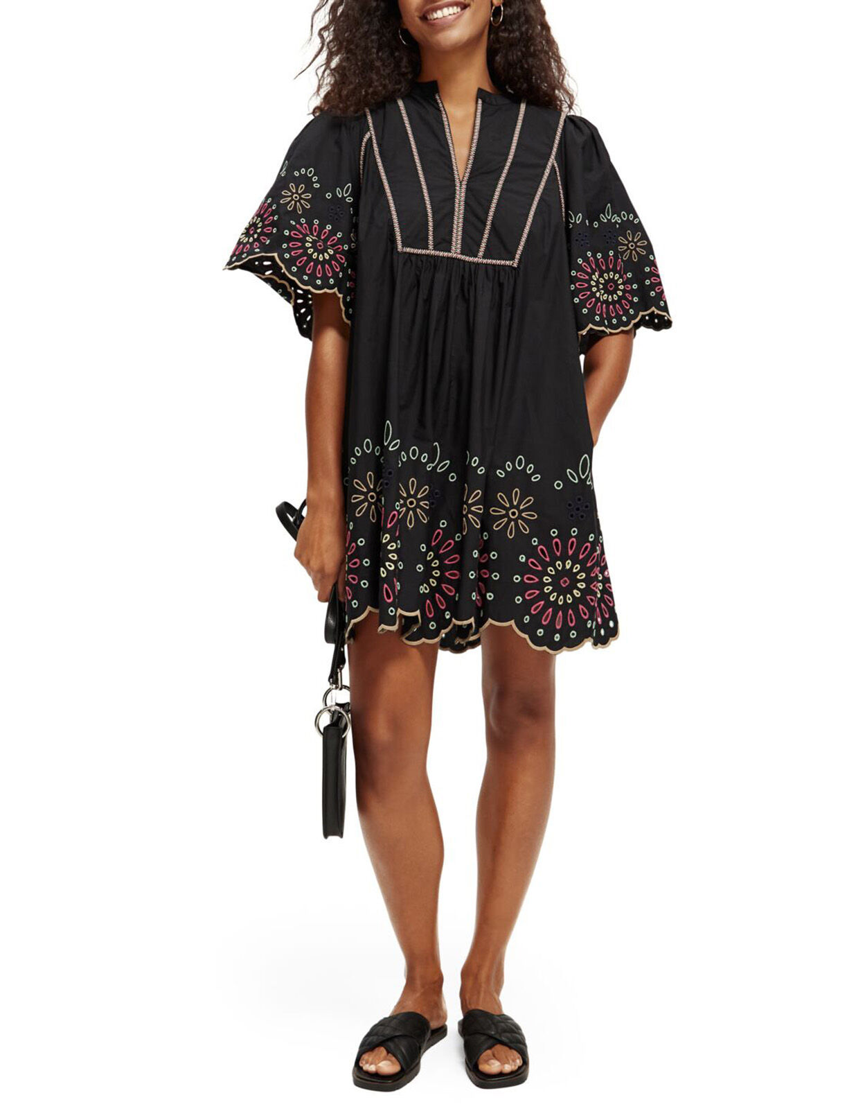 Broderie mini dress sale