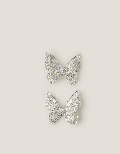 2-Pack Rhinestone Butterfly Hair Clips, , large