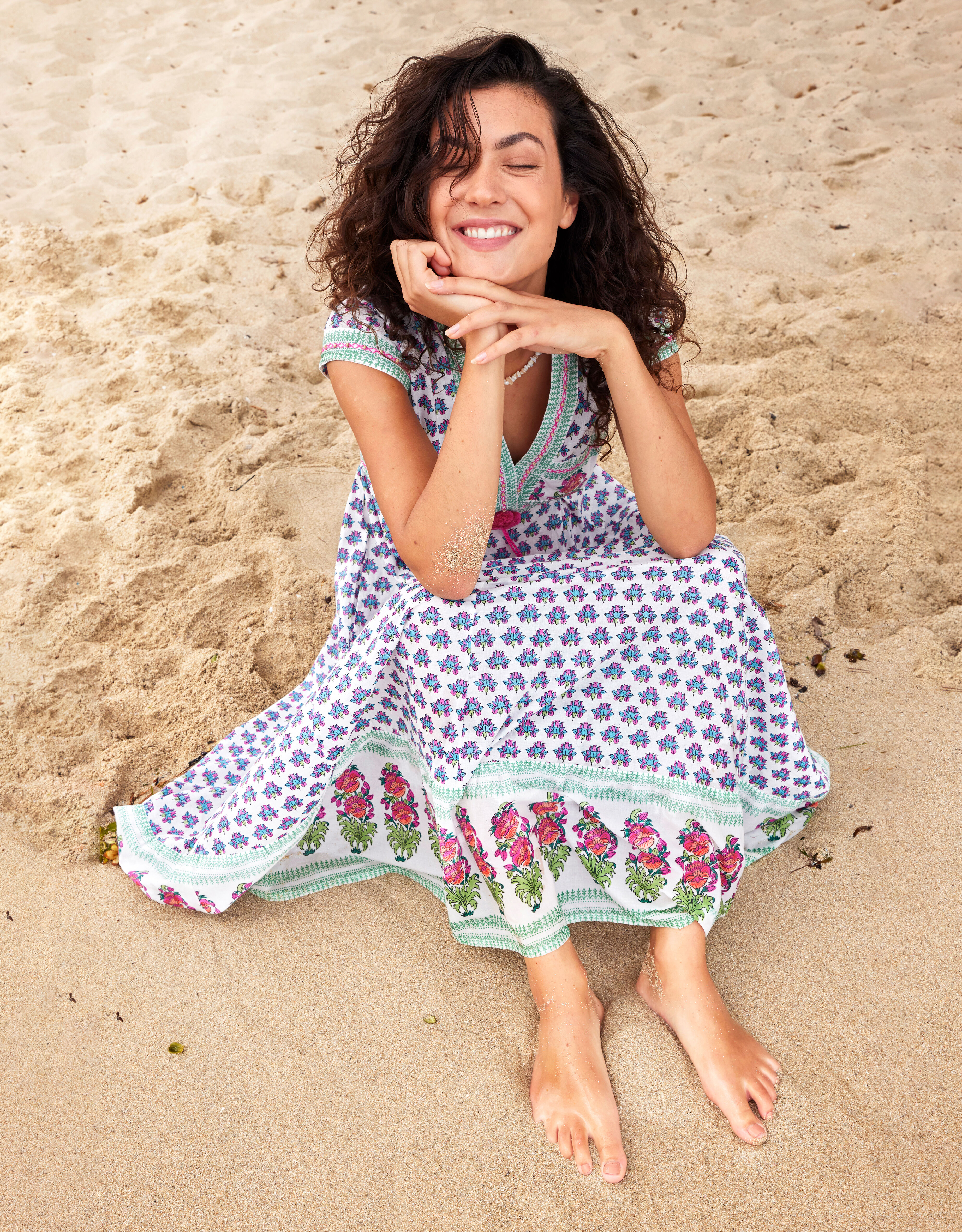 Monsoon selene block print dress shop