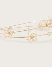 Wire Flower Headband, , large