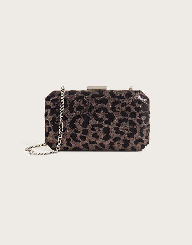Leopard Marble Clutch Bag, , large