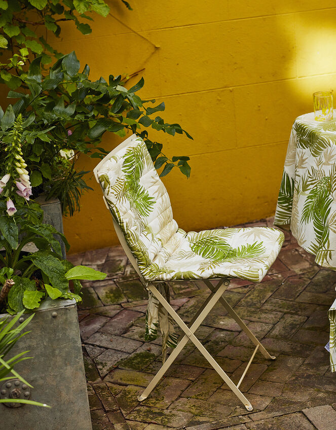 Palm Print Chair Cushion, , large