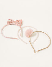Pearly Velvet Headband Set, , large