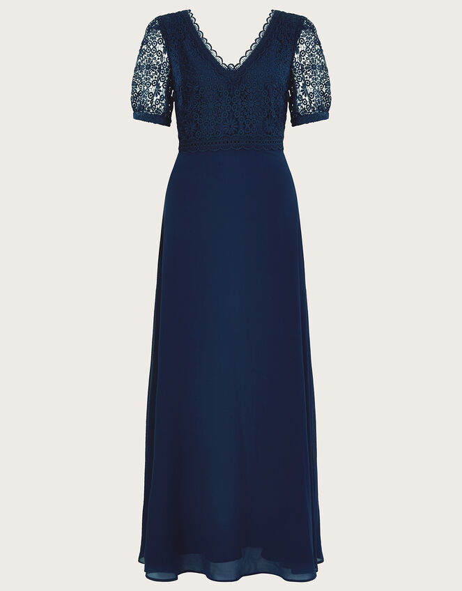 Lilibet Lace Maxi Dress Blue Evening Dresses Monsoon Global.