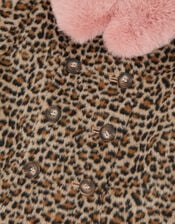 Monsoon x Queens of Archive Connie Faux Fur Leopard Print Coat​, Multi (MULTI), large
