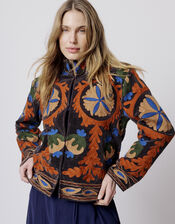 Moliin Claudia Embroidered Velvet Jacket, Brown (CHOCOLATE), large