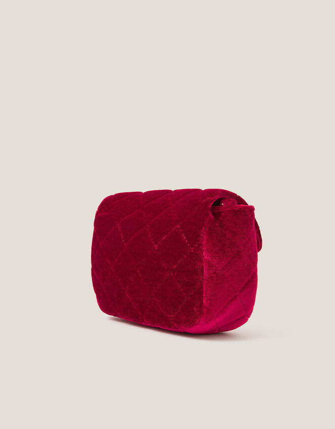 Quilted Velvet Mini Bag, , large