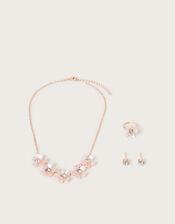Pearl Flower Jewellery Set, , large