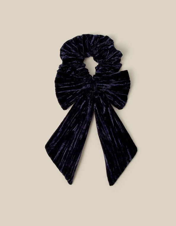 Velvet Bow Hair Scrunchie, , large