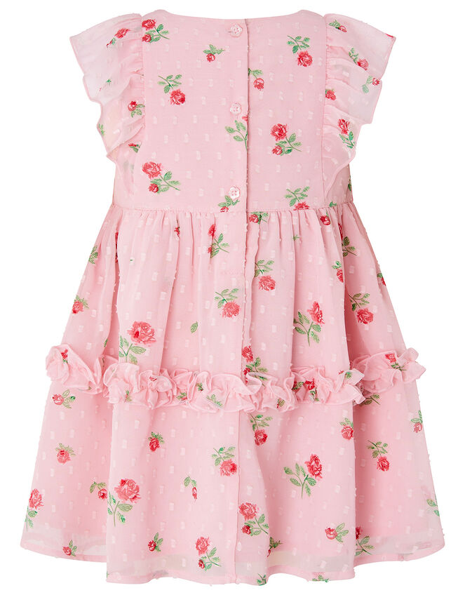 Baby Pink Rose Dress in Recycled Fabric, Pink (PINK), large