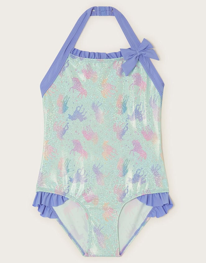 Unicorn Shimmer Swimsuit , Blue (AQUA), large