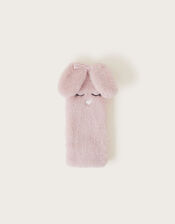 I Love My Bunny Faux Fur Pencil Case, , large
