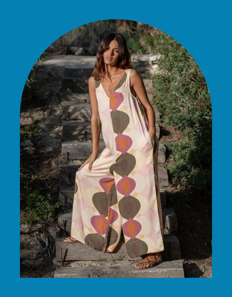 Lyrical Sisters Desert Bubble Print Jumpsuit, Multi (MULTI), large