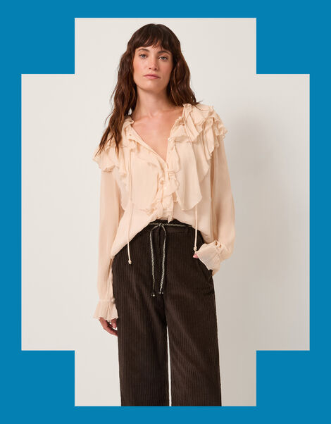 Moliin Angel Ruffle Blouse, Pink (PINK), large