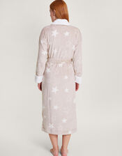 Star Print Dressing Gown, Brown (TAUPE), large