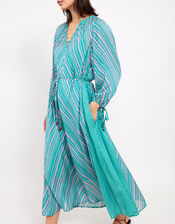 East Avery Mix Stripe Midi Dress, Multi (MULTI), large
