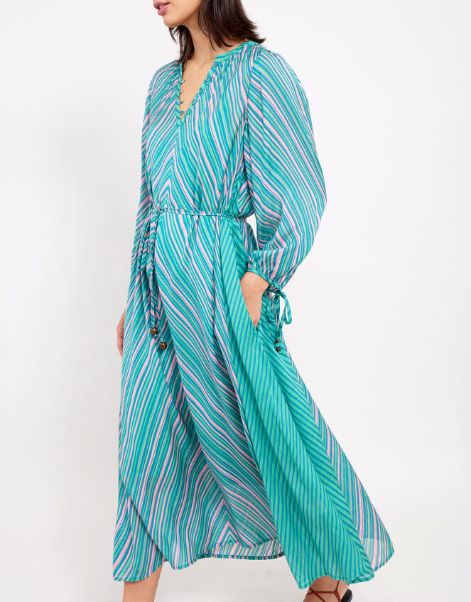 East Avery Mix Stripe Midi Dress, Multi (MULTI), large
