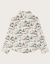 Christmas Bow Tie Shirt, Ivory (IVORY), large