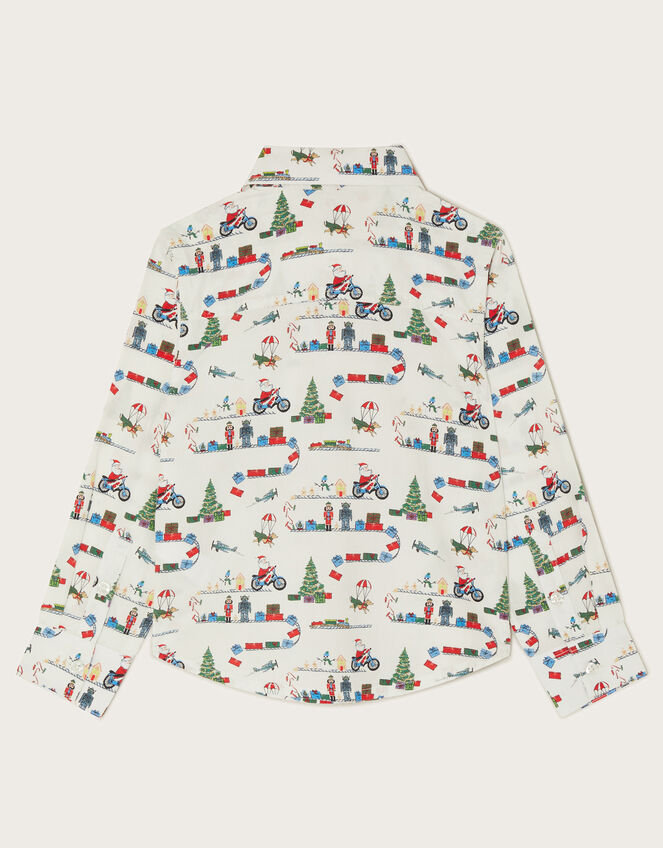 Christmas Bow Tie Shirt, Ivory (IVORY), large