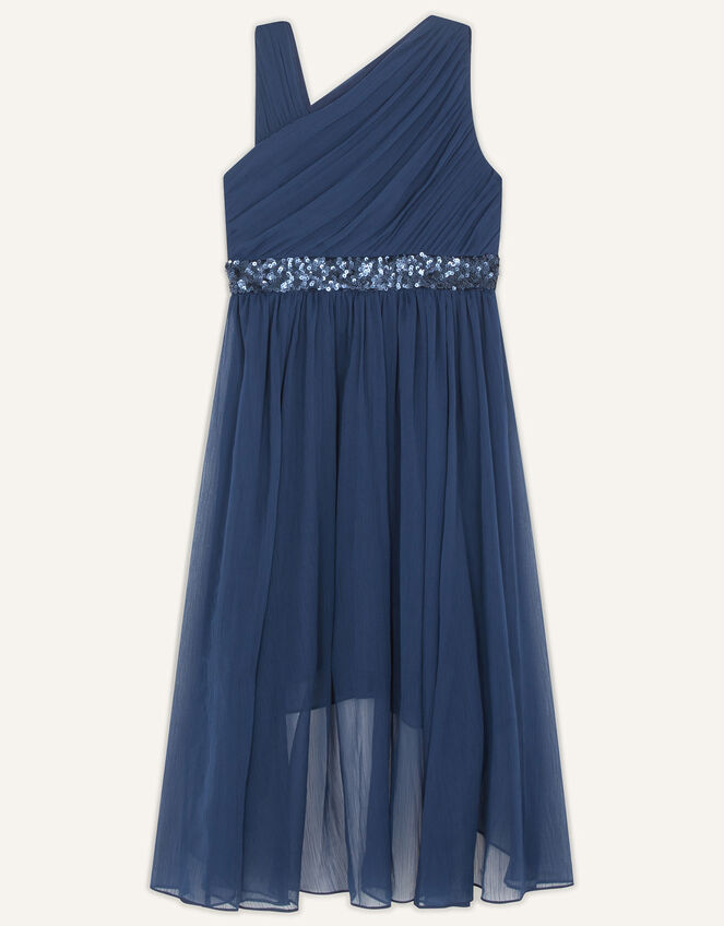 Abigail One Shoulder Prom Dress , Blue (NAVY), large