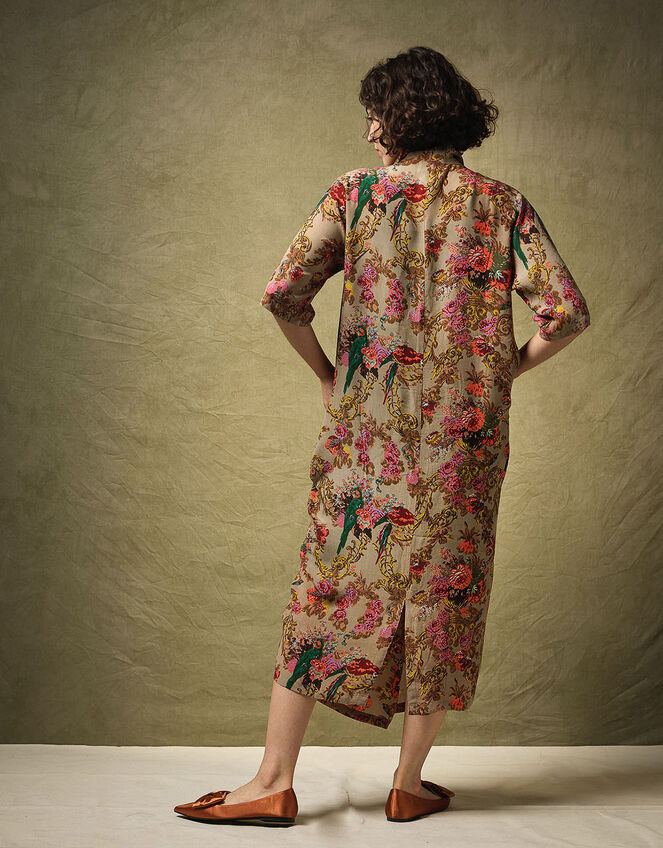One Hundred Stars Antique Chintz Print Dress, Multi (MULTI), large