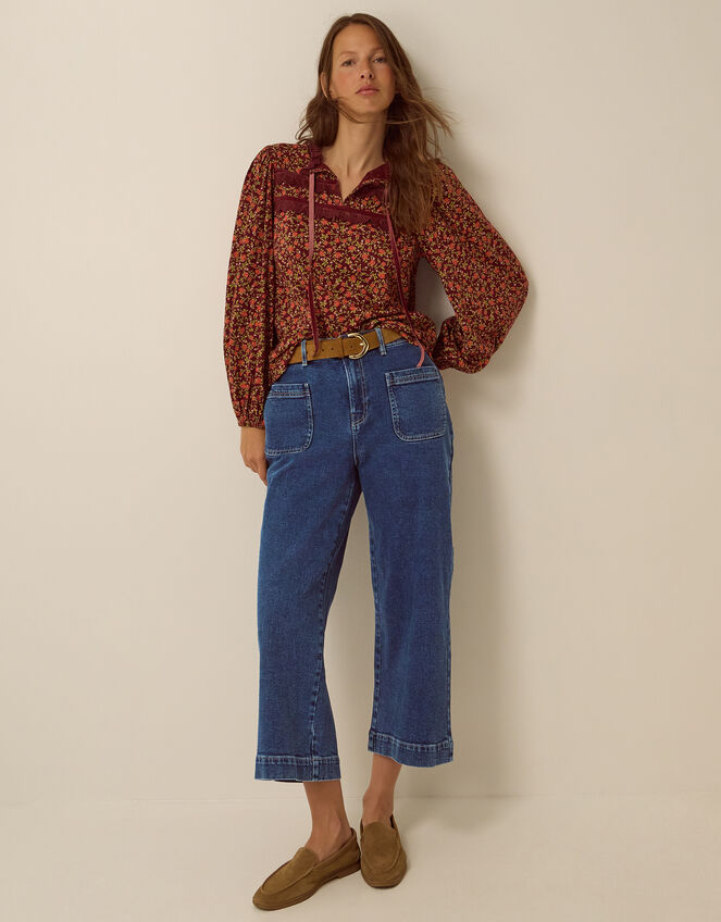 Arlo Regular Cropped Jeans, Blue (MID AUTHENTIC BLUE), large