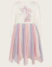 Disco Unicorn Pleat Ombre Dress, Purple (LILAC), large