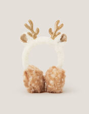 Fluffy Reindeer Earmuffs, , large