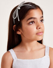 Diamante Bow Headband, , large