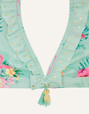 Flamingo and Foil Spot Bikini Set, Blue (AQUA), large
