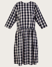 April Meets October Sister Gingham Dress, Black (BLACK), large