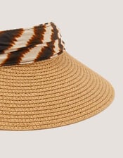 Erin Animal Print Sun Visor, , large