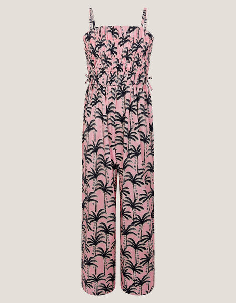 Palm Print Strappy Jumpsuit, Pink (PINK), large