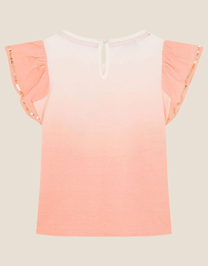 Sequin Giraffe Top, Orange (CORAL), large