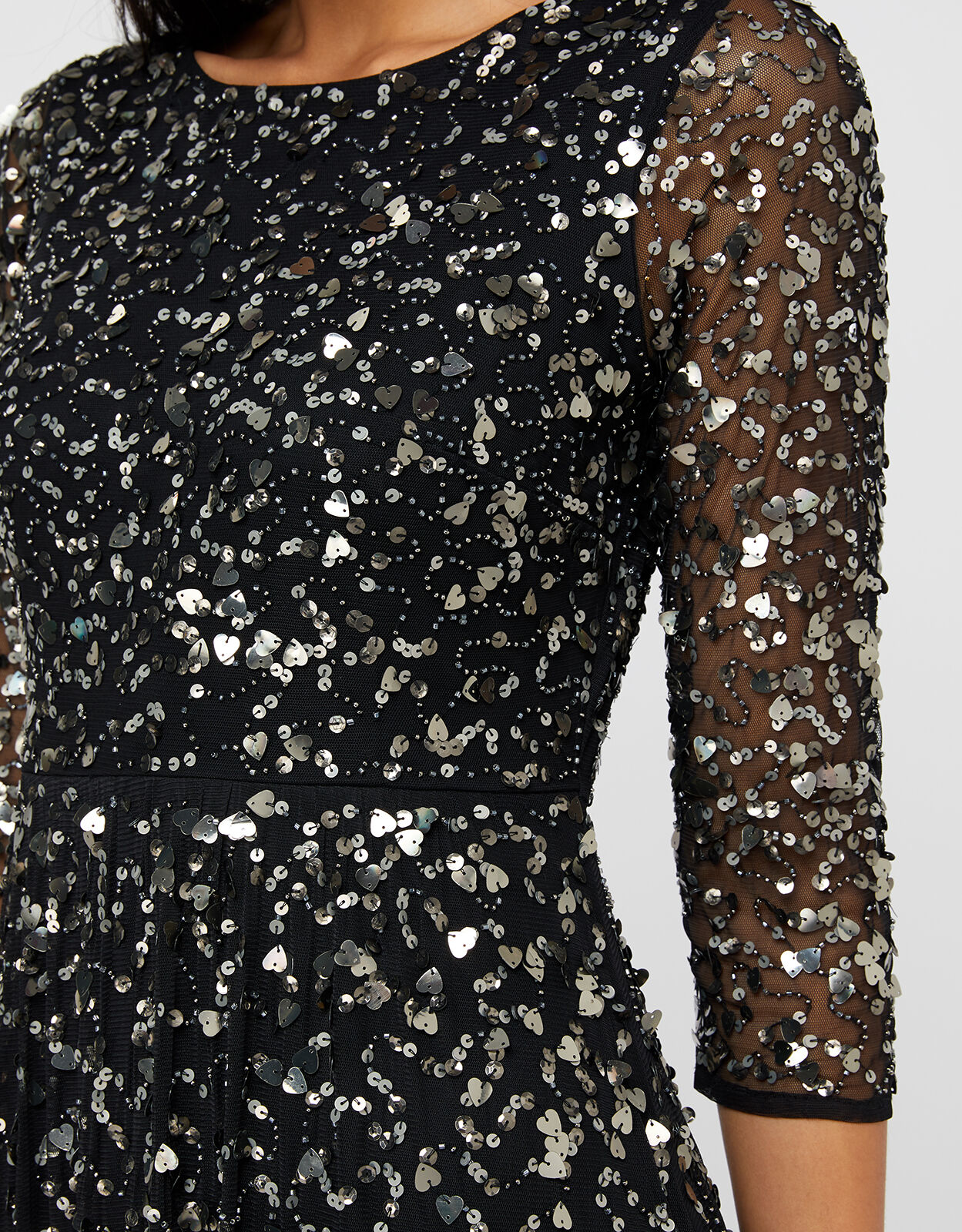 Monsoon black hot sale sequin dress