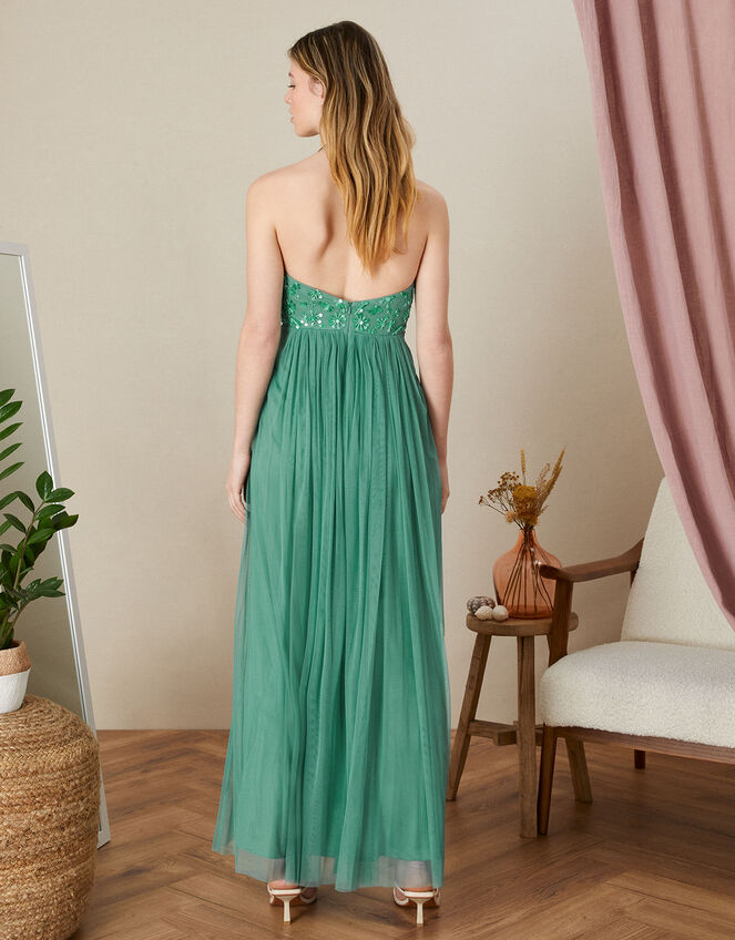 Amy Halter Neck Maxi Dress, Green (SAGE), large
