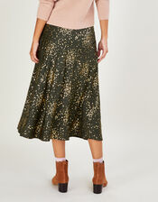 Suki Foil Spot Skirt, Green (KHAKI), large