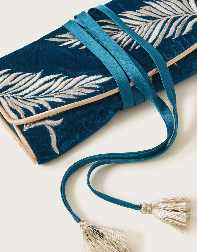 Clover Feather Jewellery Roll, , large