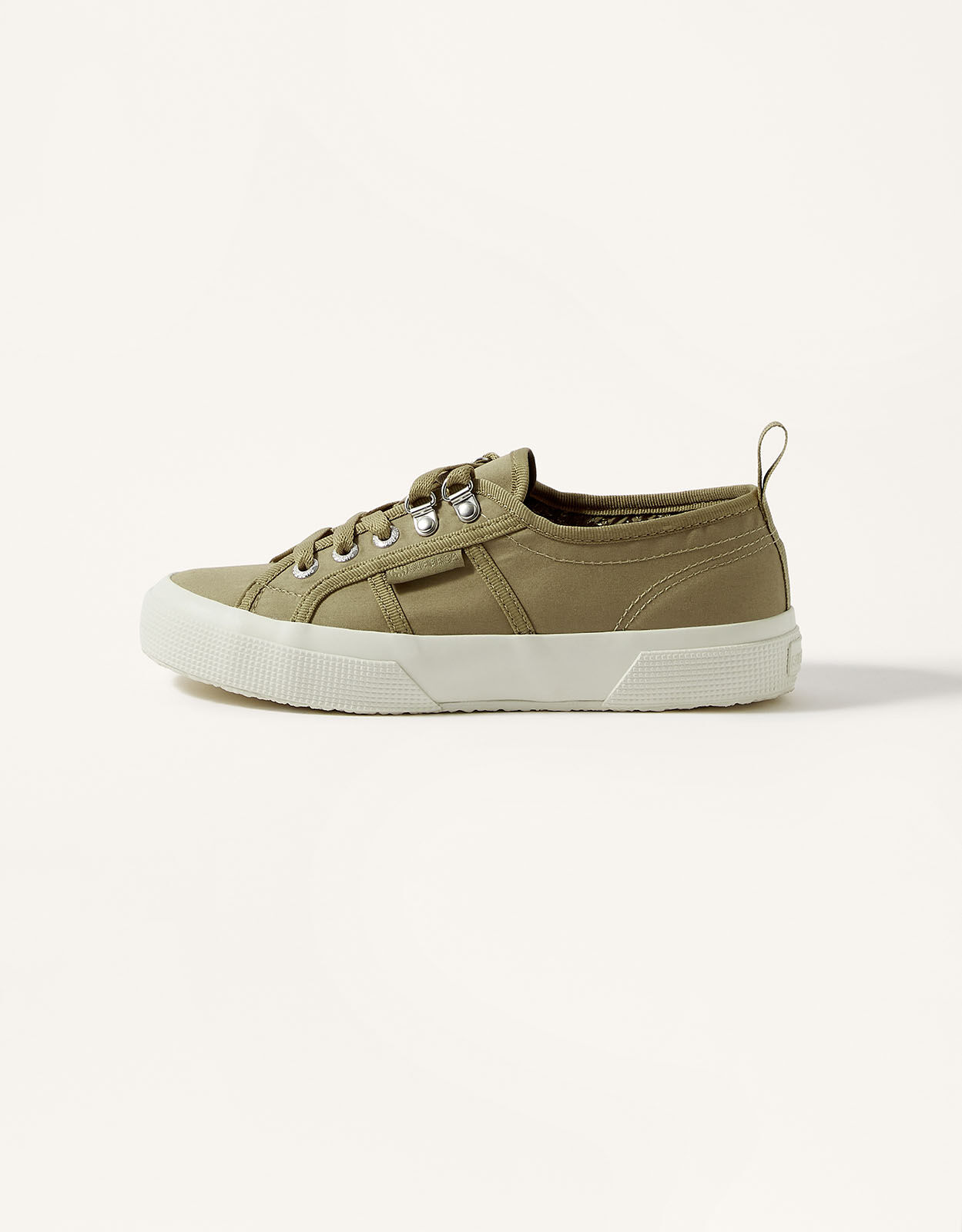 Khaki superga trainers top