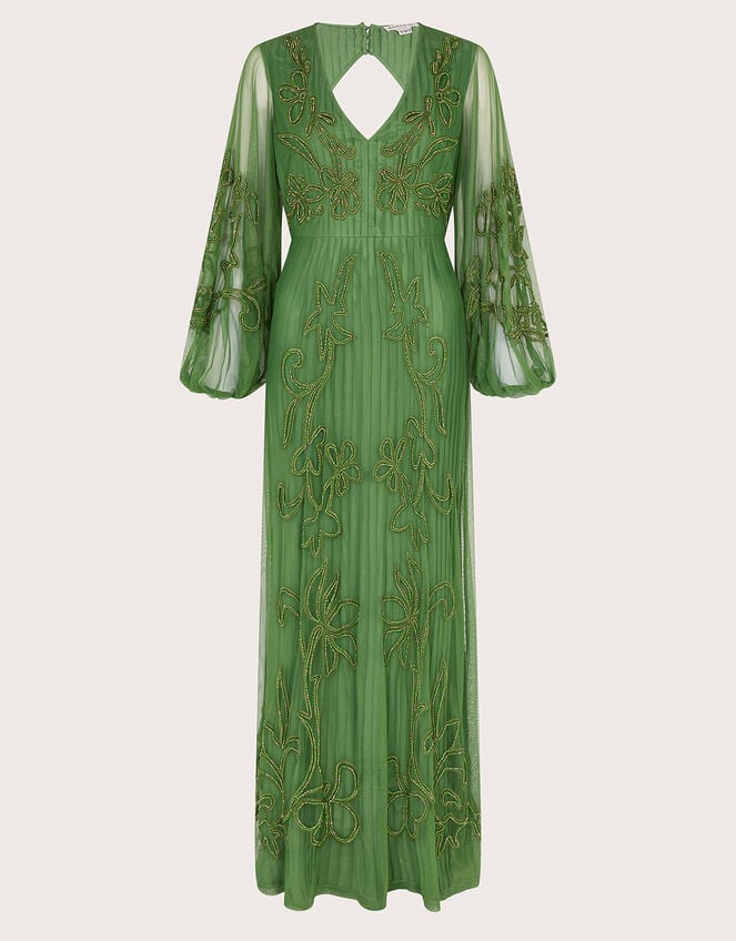 Maeva Hand-Embroidered Dress, Green (GREEN), large