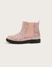 Glitter Chelsea Boots, Pink (PINK), large