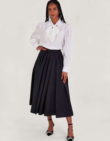 Tully Taffeta Skirt, Black (BLACK), large