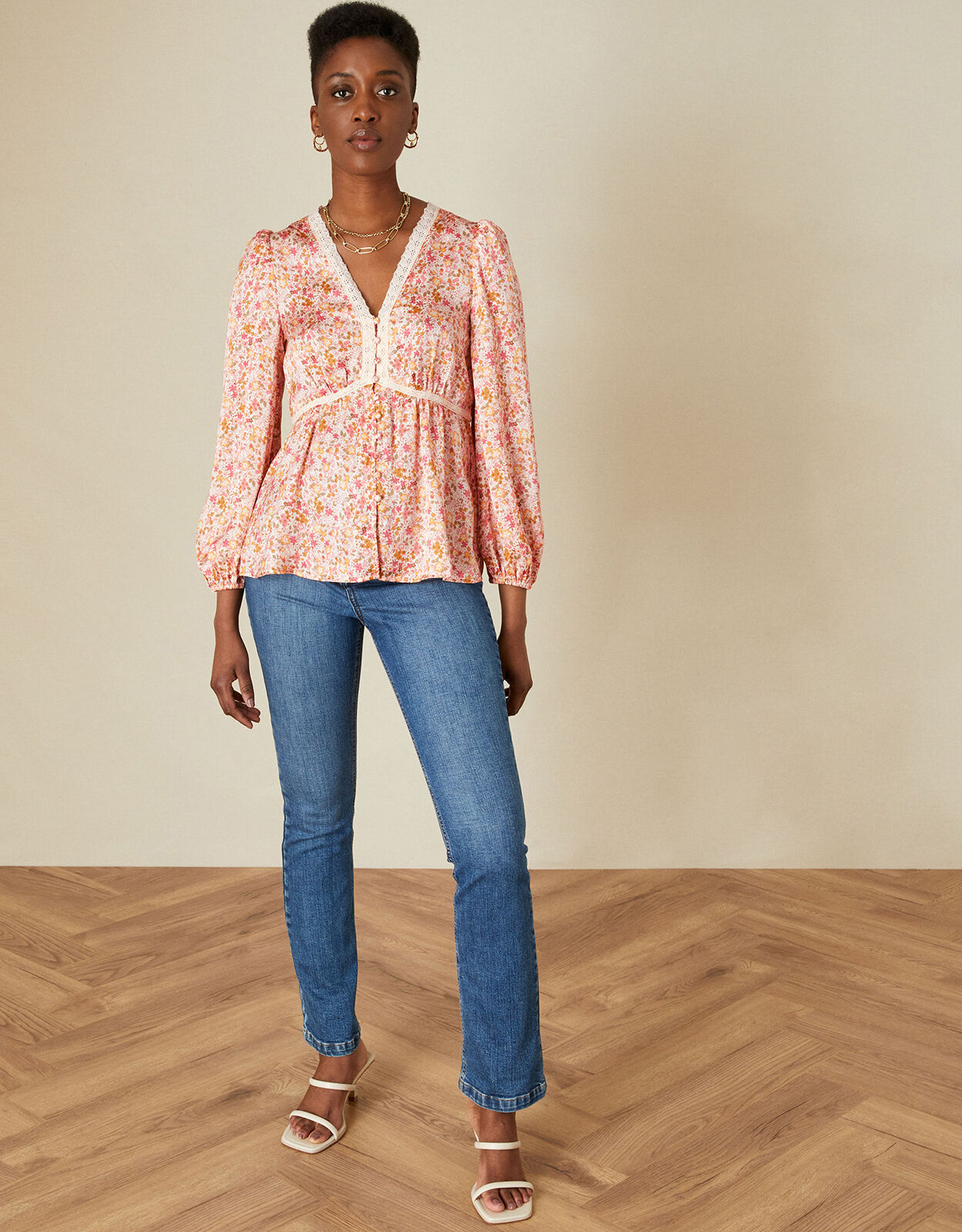 Button through blouse clearance