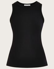 Jersey Cami Tank Top with LENZING™ ECOVERO™, Black (BLACK), large