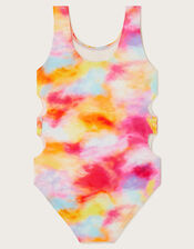 Tie Dye Cutout Swimsuit, Multi (MULTI), large