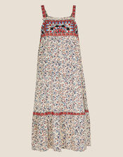 Jersey Embellished Print Cami Dress in LENZING™ ECOVERO™ , Natural (ECRU), large