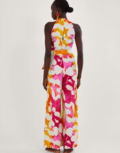 Elaxi Abstract Print Jumpsuit, Pink (PINK), large