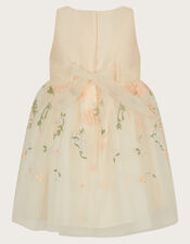 Baby Maggie 3D Floral Dress, Ivory (IVORY), large