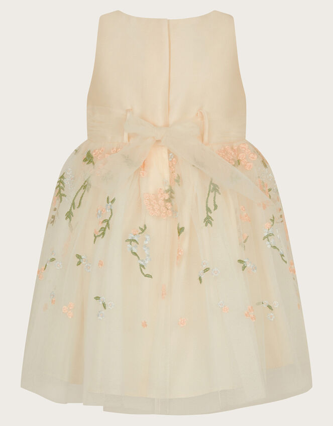 Baby Maggie 3D Floral Dress, Ivory (IVORY), large